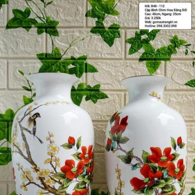 CẶP BÌNH CHIM HOA ĐĂNG ĐỐI